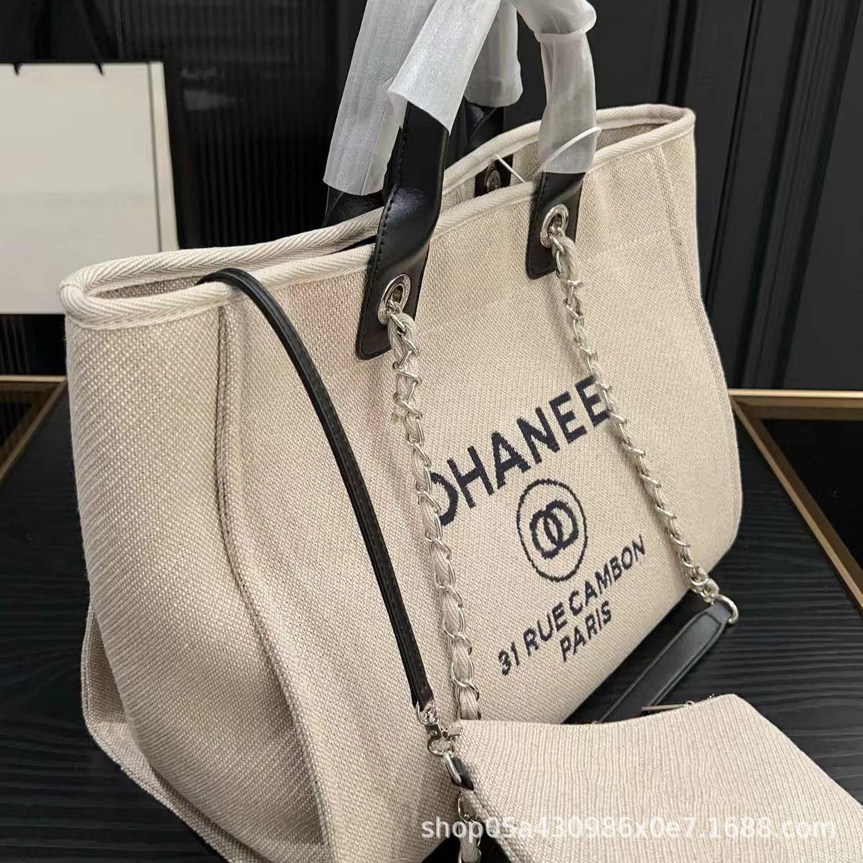 Lienzo de color panda bolsa de playa de gran capacidad bolsa de compras de alta versión bolsa de mujer retro