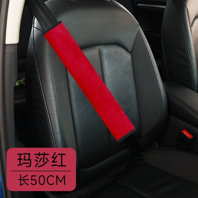 covers, safety belt protectors, summer: Seat belt shoulder pad - martha-red-50cm-single-pack-recommended-for-use-in-carssuvs