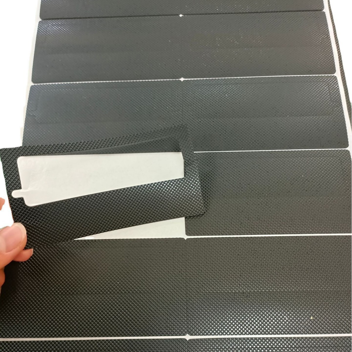 黑色橡胶脚垫圆形橡胶垫磨砂橡胶垫片网格自粘橡胶垫