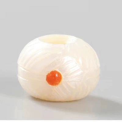 Natural Pearl Carving Inlaid Spacer Zərgərlik ara hissələri - red-mosaic-size-width-85-thickness-55