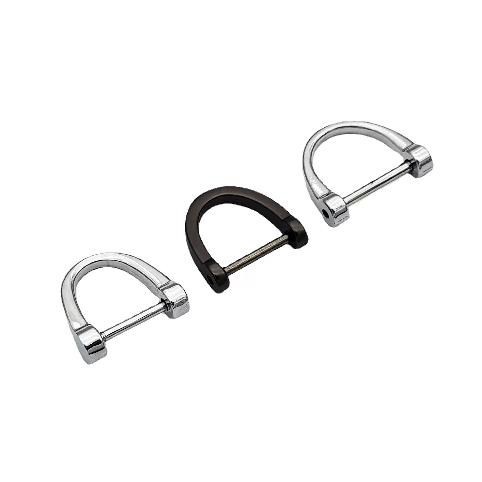 马蹄扣汽车钥匙扣 六角螺丝马蹄扣十字螺丝杆可拆卸D扣哑枪色车载