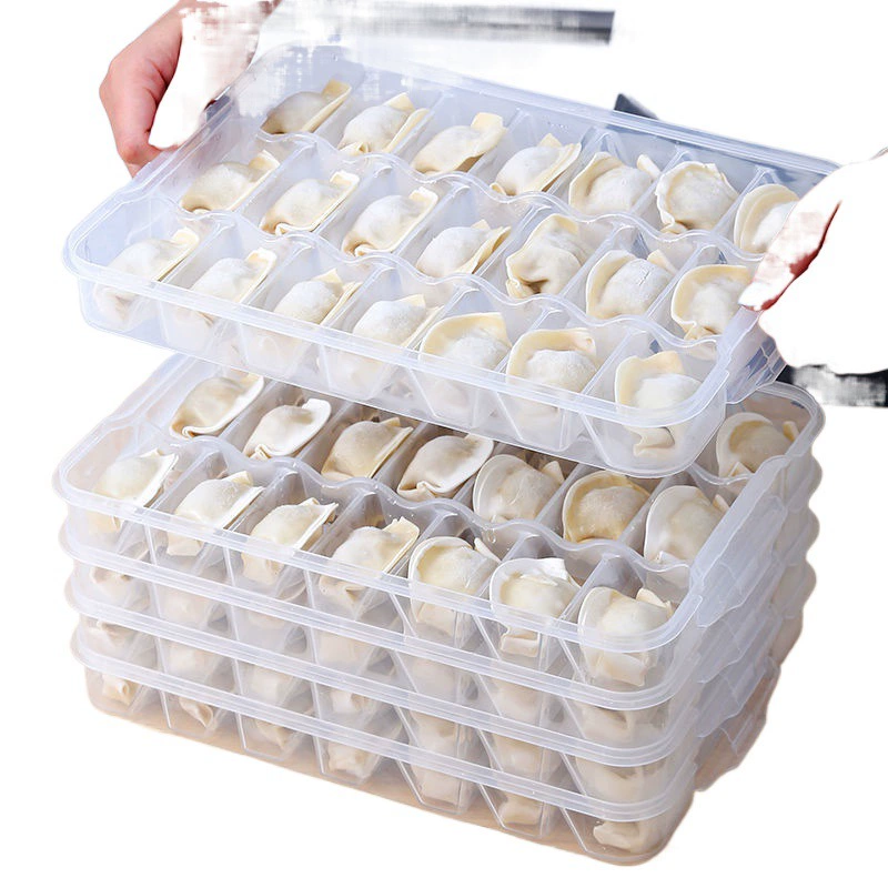 Dumplings box Kitchen small refrigerator fresh -keeping box multi -layer quick -frozen dumplings storage box household pallet egg box dumpling box