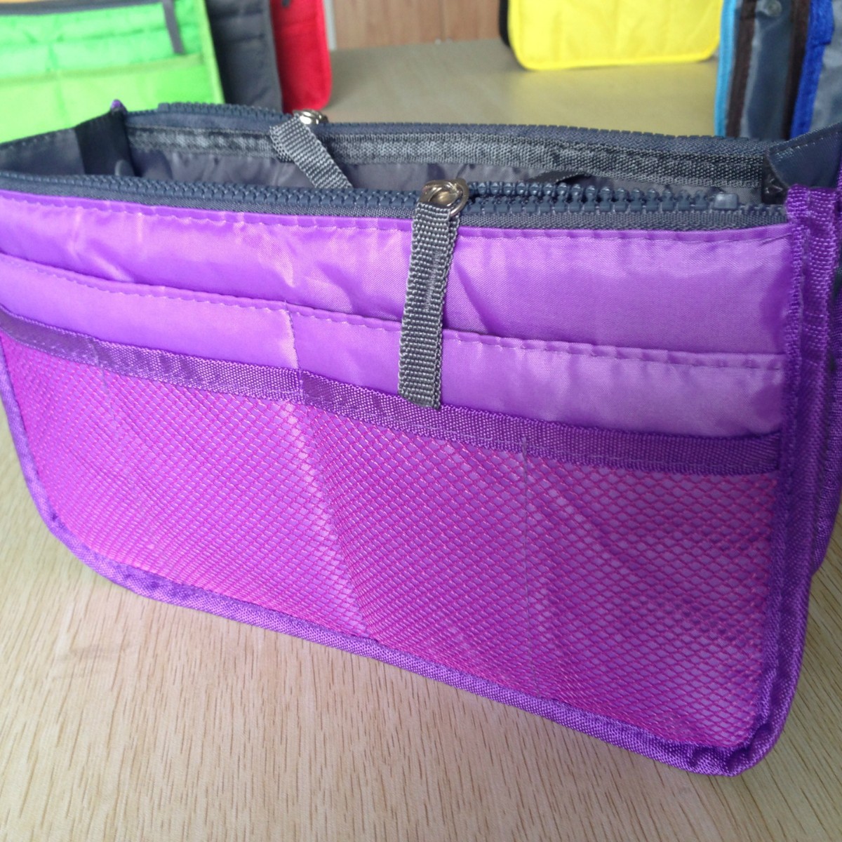 Xingtu portátil doble cremallera bolsa media bolsa multifuncional artículos de tocador organizador bolsa de almacenamiento de cosméticos