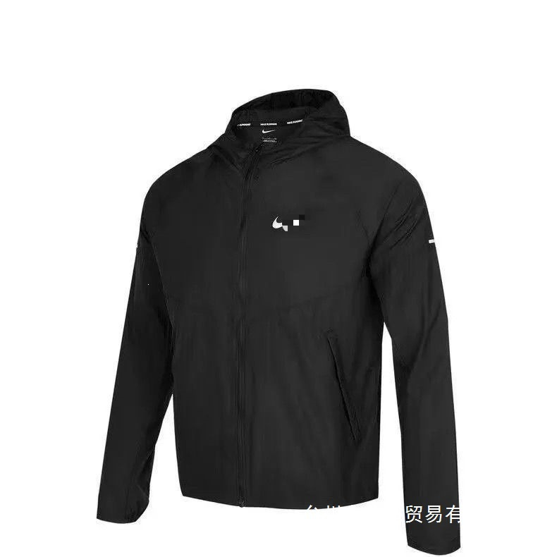 Summer jacket for couples, running sports windproof hooded jacket for athletes, 4747 men's long-sleeve, made of pongee and linen, wholesale