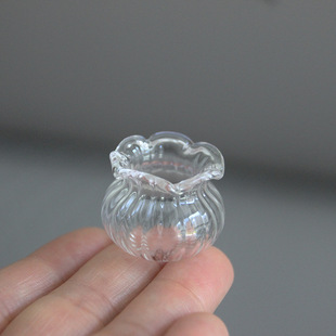 25mm striped empty cylinder glass cover DIY doll house accessories miniature food play scene model micro landscape ornaments empty