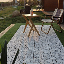 户外花园露台浴室阳台大理石塑地板 DIY塑木石头拼接地板