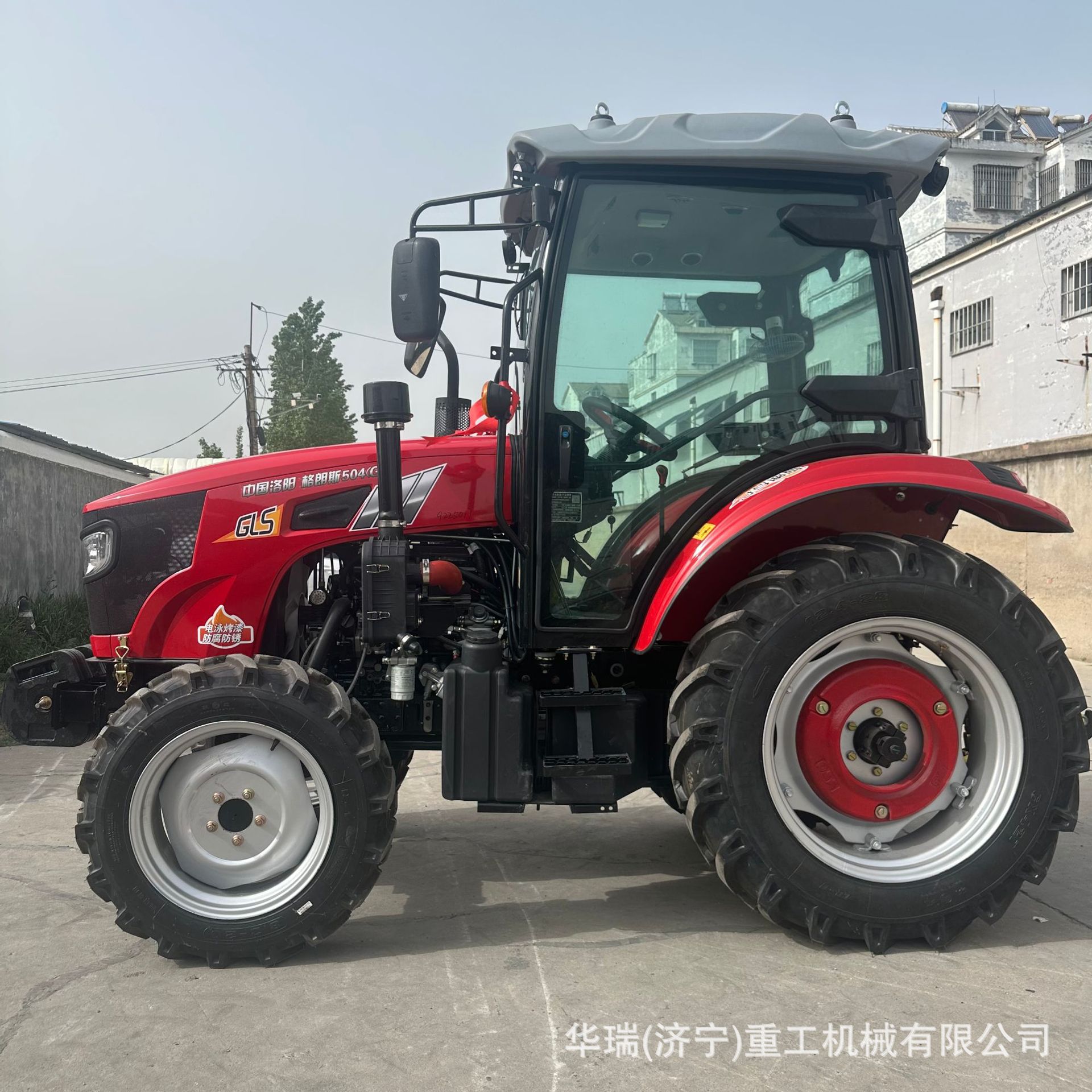Tractor agrícola Gran 504 pequeño tractor de cuatro ruedas motrices Dongfang rojo motor pequeño vehículo agrícola