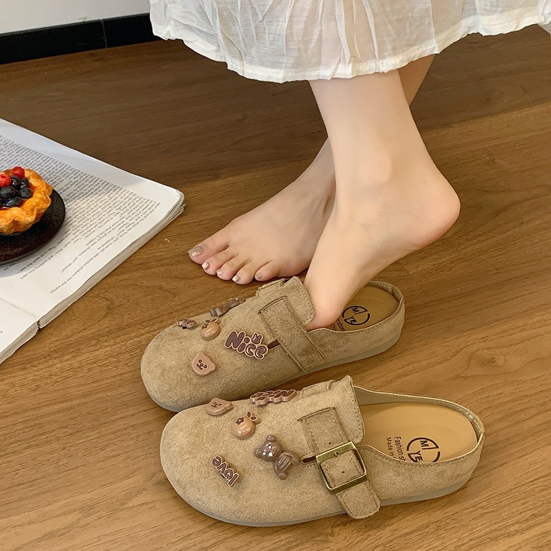 Pantuflas Destalonadas de Plataforma Gruesa para Mujer, Caucho, Antideslizante, para Primavera y Otoño image 4