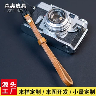 定制相机腕带真皮复古微单手绳快拆防丢植鞣牛皮富士莱卡相机挂绳