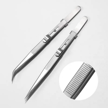 钻石珠宝镊子不锈钢直弯镊子夹取珠宝工具宝石夹子多用途套装