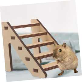 木质仓鼠爬梯楼梯躲避攀爬玩具 金丝熊仓鼠小屋造景用品