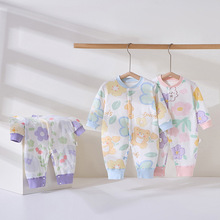 婴儿衣服40g夹棉袄连体衣a类无骨宝宝春秋保暖哈衣爬服新生儿衣服