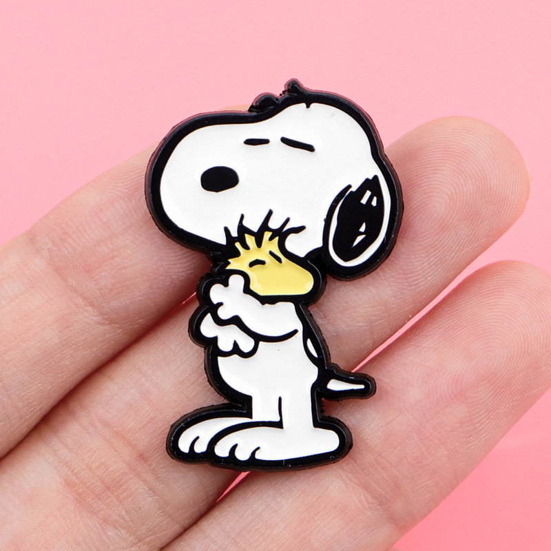 かわいい犬ブローチ漫画金属バッジクリエイティブバッグ衣類アクセサリー勲章衣類ブローチ英語アクセサリー|undefined