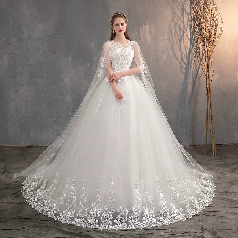 Main wedding dress 2026 new bride AliExpress fugitive princess small long tail French foreign trade ebay wedding dress