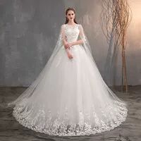 Main wedding dress 2026 new bride AliExpress fugitive princess small long tail French foreign trade ebay wedding dress