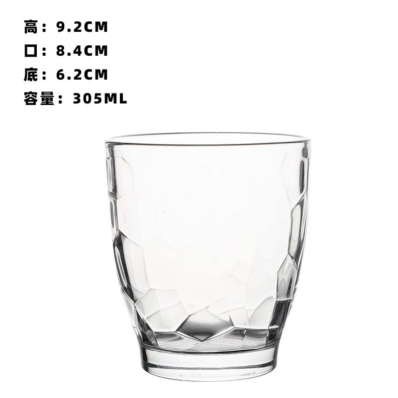 Tazas de vidrio temperado restaurantes de alta calidad tazas de agua de burbujas coloridas tazas de enjuague bucal de diamante tazas de agua gruesas a alta temperatura