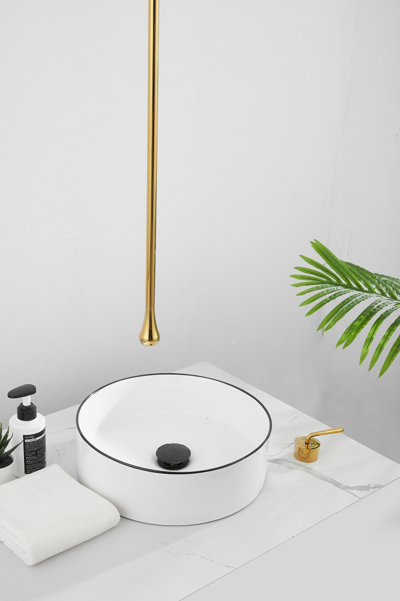 The length of the hanger can be changed to a wall-mounted concealed ceiling water drop faucet creative art hanger with a single-hole countertop control for cooling and heating undefined