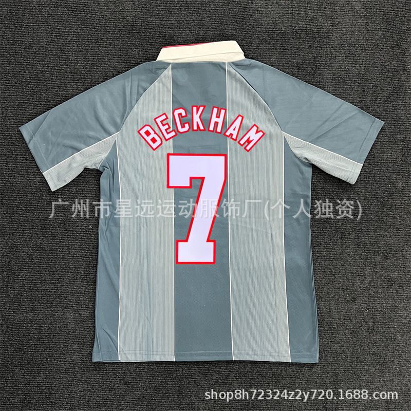 批发retro2006巴西英格兰贝克汉姆阿根廷复古球衣世界杯足球服T恤|undefined