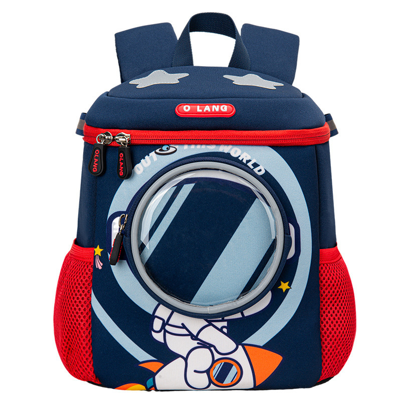 2023 nueva mochila de jardín de infantes mochila de niños de primer grado anti-perdida de dibujos animados de gran capacidad de comercio exterior transfronterizo