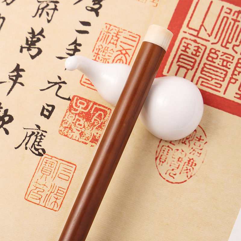 带帽狼毫毛笔书法国画毛笔中楷字帖临摹颜体楷书行书隶书篆书毛笔|undefined