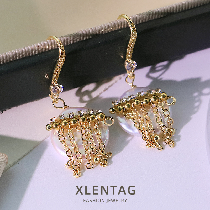 Barroco original perla natural zircon bordilla gancho pendientes de orejas para mujeres retro alta sensación pendientes de orejas versátiles joyas