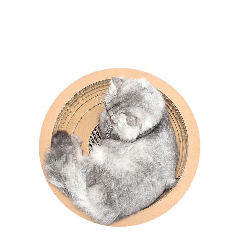 Leyoupai multi-Tamaño de gato tablero del rasguño nido de papel Shell gato nido tazón tipo de papel corrugado gato tazón redondo garra de gato juguete de molienda