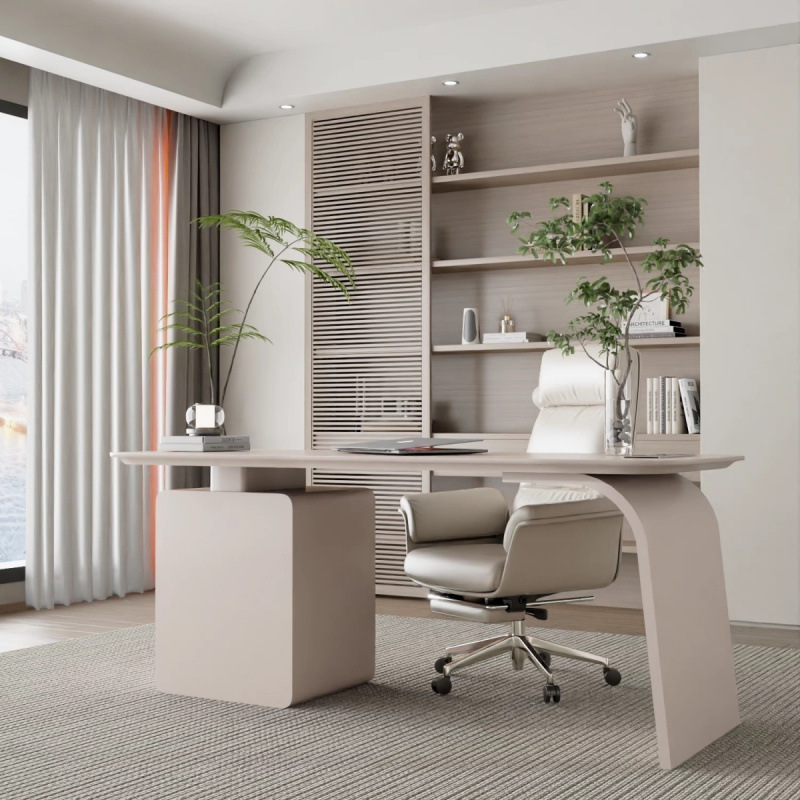 Yuncheng Light Luxury Desk Home Study Italian Minimalist Solid Wood…