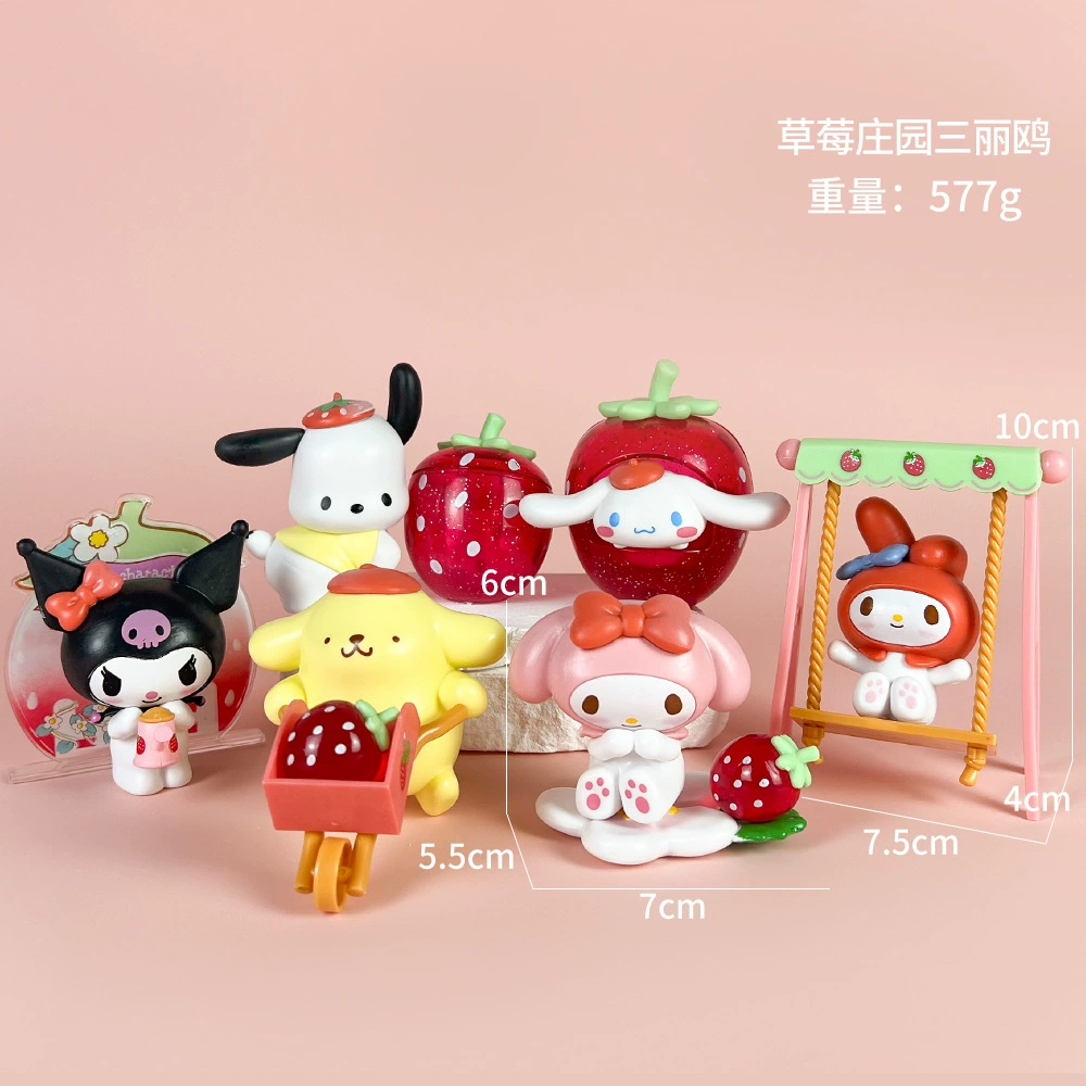 Sanrio Слепой предсказания партии Kuromi Melati Wolberry Killer Anime Doll Model Play Tide Play