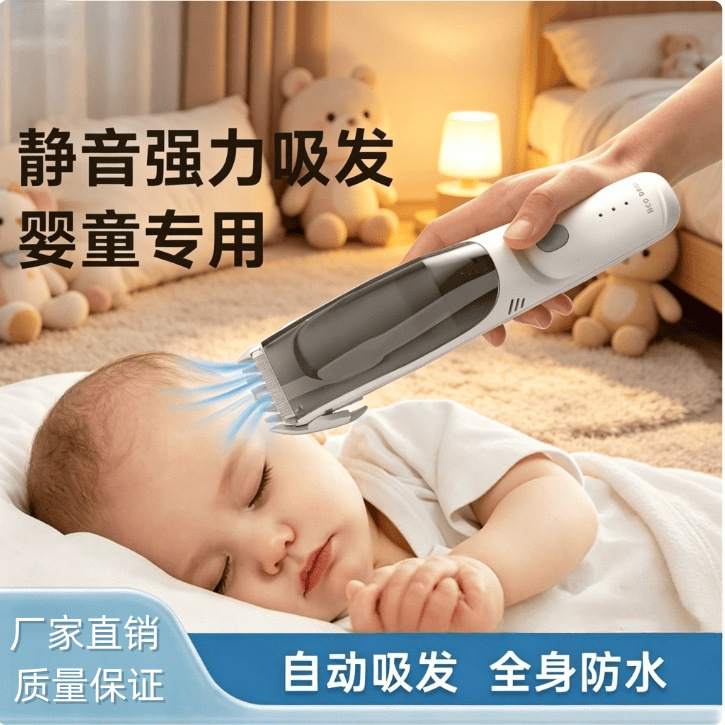 Wholesale bb hair suction hair clipper electric hair trimmer for home use, waterproof, silent, automatic hair suction device