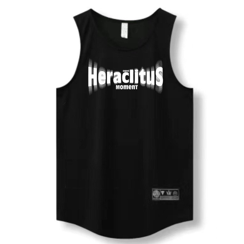 Heraclitus black american vest-white label