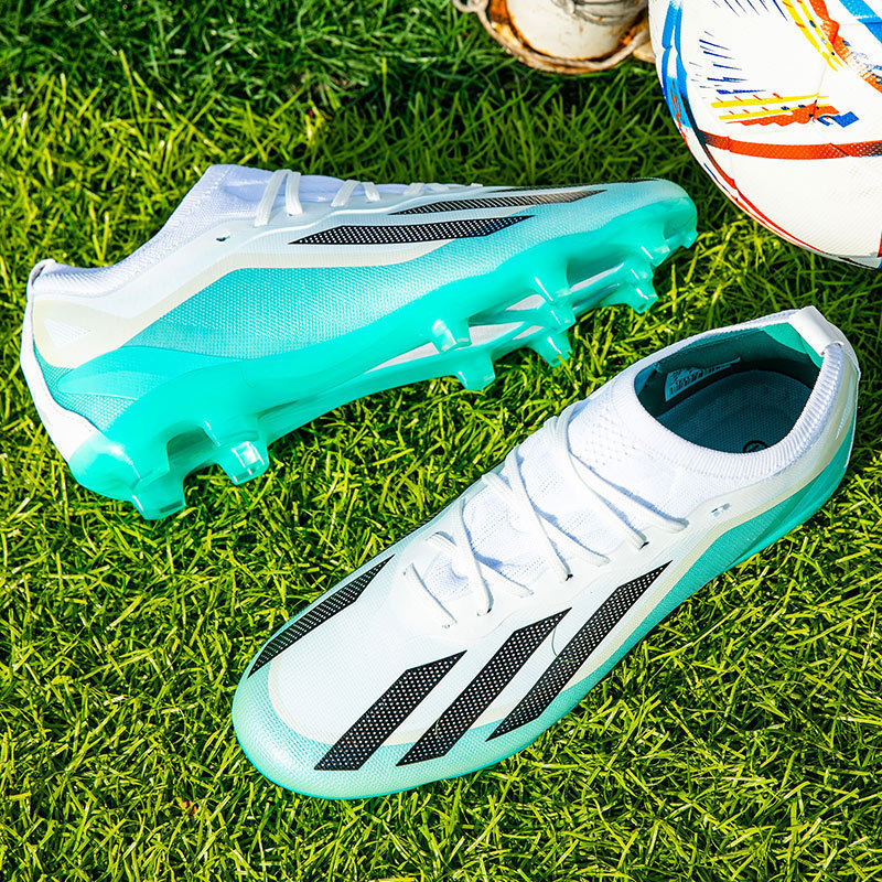 Cross-border Messi X10 Putian zapatos de fútbol hombres de corte bajo entrenamiento de juego de estudiantes AG tachuelas zapatillas de hierba