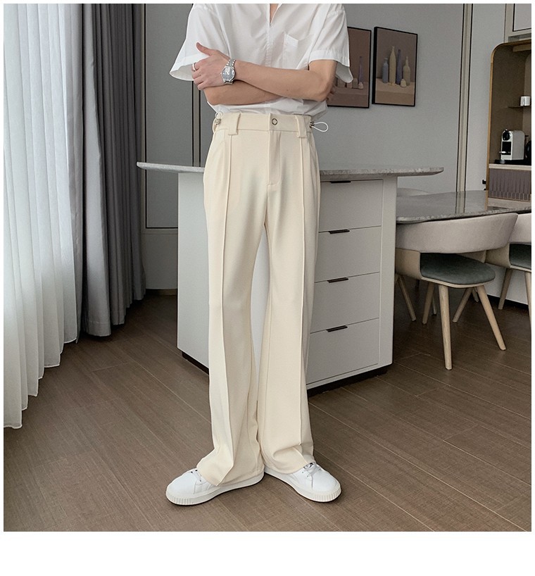 Men's Clothing Spring and autumn mopping pants simple casual trousers men new loose straight trousers black versatile trousers trend_voghion.com