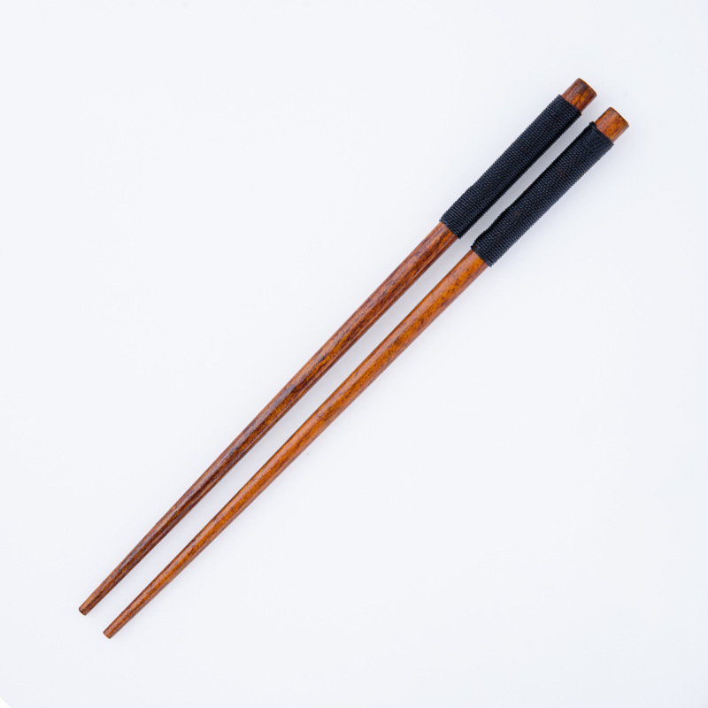 日式家用木筷子创意绕线款尖头商超厂家批发