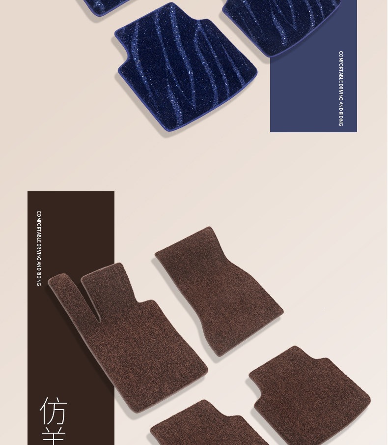 Suitable for car upper layer starry sky carpet floor mats, driver's seat replacement carpet, waterproof and wear-resistant, for rear, driver's and passenger's seats, and the entire vehicle
