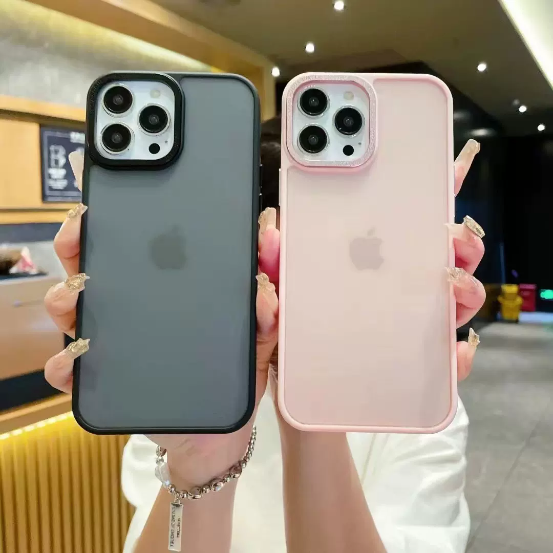 适用苹果15Promax手机壳iPhone13 14Pro肤感抗指纹磨砂防摔保护套