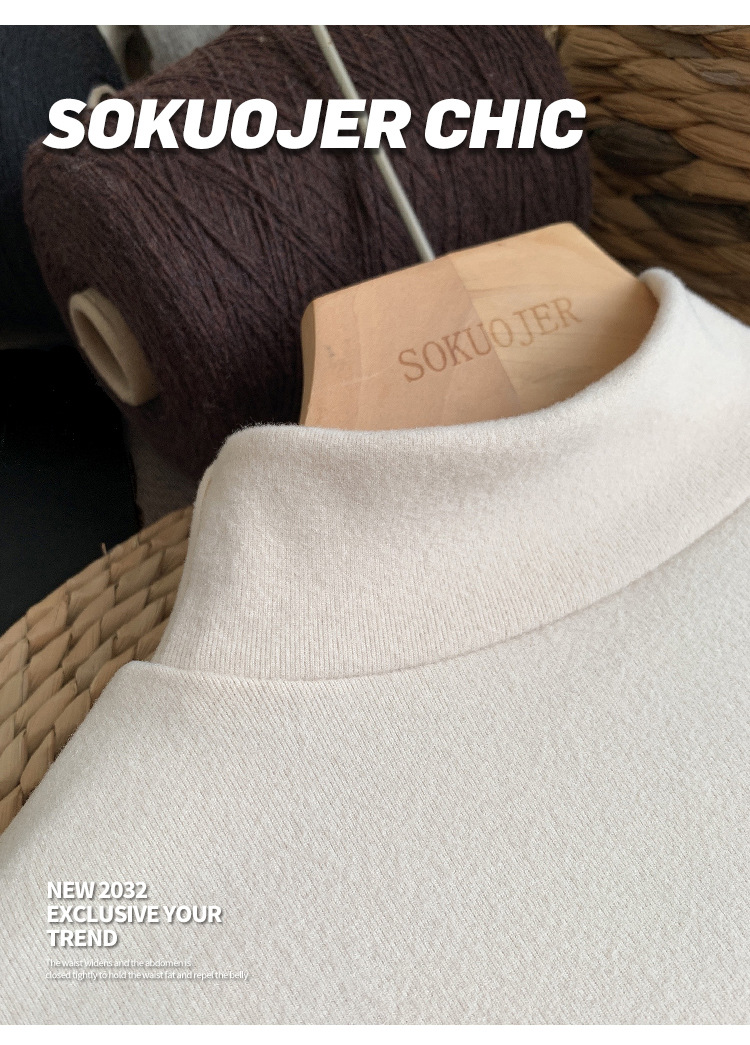 231g Weight Long Sleeve Sleeve Length Pullovers Placket Type Regular Sleeve Sleeve Type Spandex, Polyester Fabric Type Regular Top Length T-shirt Tops Type Holiday, Daily Occasion High Neck Neckline Slim Fit Type Solid Color Pattern Winter, Autumn Season Women's Gender Elegant, Streetwear Style Wholesale Women's Elegant Streetwear Solid Color Long Sleeve Sweaters & Cardigans 7