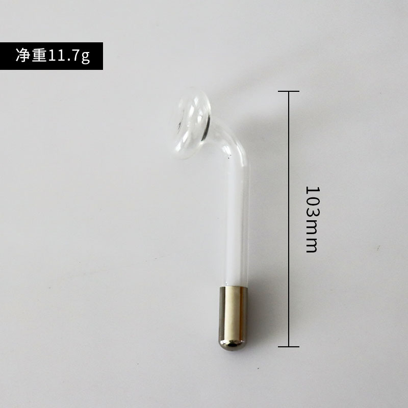 Directo de fábrica accesorios de instrumentos de belleza de alta frecuencia peine cuchara de oreja de vidrio de setas tubo de electroterapia instrumento de electroterapia