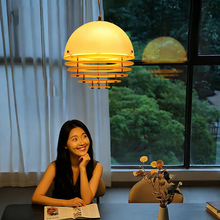 中古风卧室灯法式吊灯夕阳孟菲斯餐厅主卧灯复古高级感中山灯具