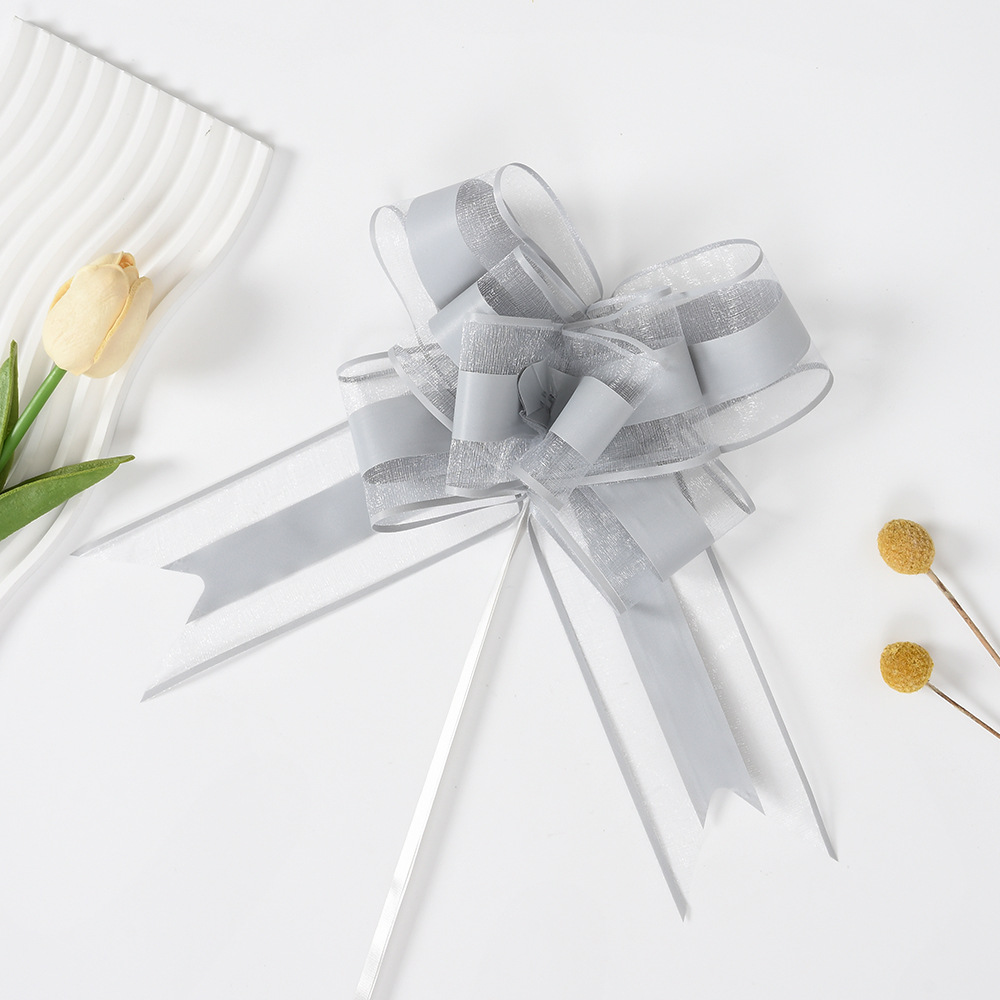 Transfronterizo grande 70 suya nieve arco mano embalaje de regalos de flores decoración de actividades de Navidad dibujar cinta de flores