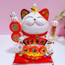 招财猫;陶瓷工艺品;创意礼品套装