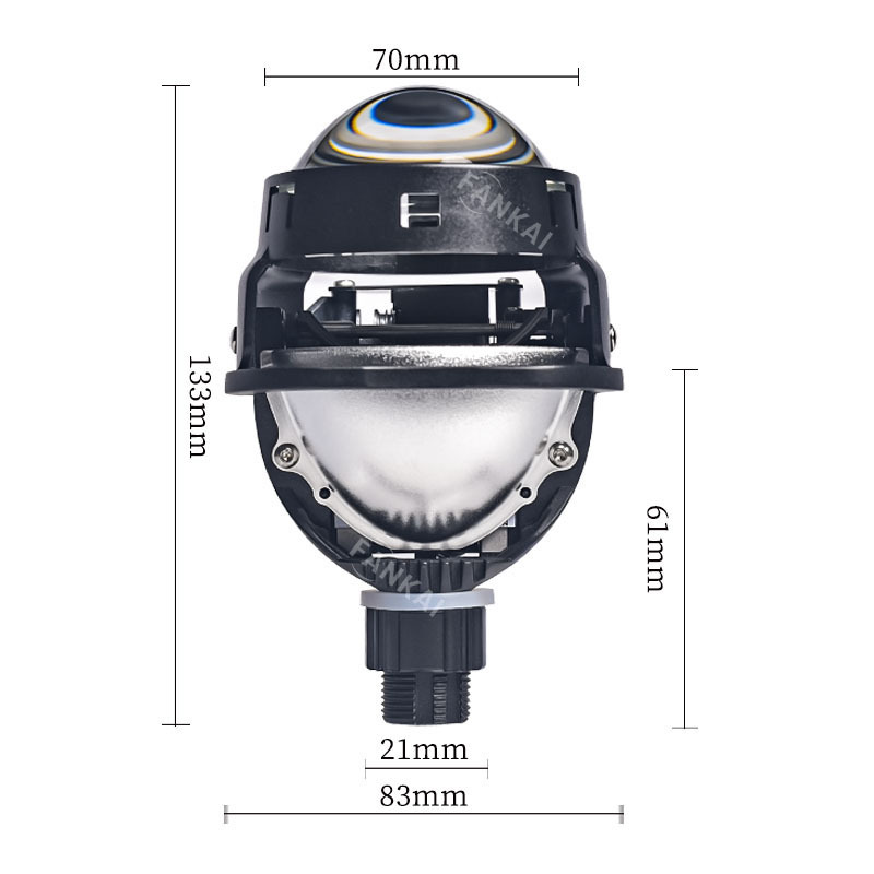 Lente bi-xenón LED para faros de coche de 2.5 pulgadas, modificación no destructiva de alta potencia, súper brillante, integrada para luz de carretera y de cruce, universal H4H7
