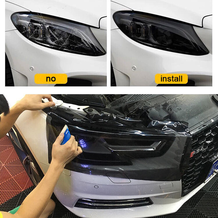 TPU car import light film, color-changing, blackened, light black, headlight and taillight protective film, rear light car film, color-changing film
