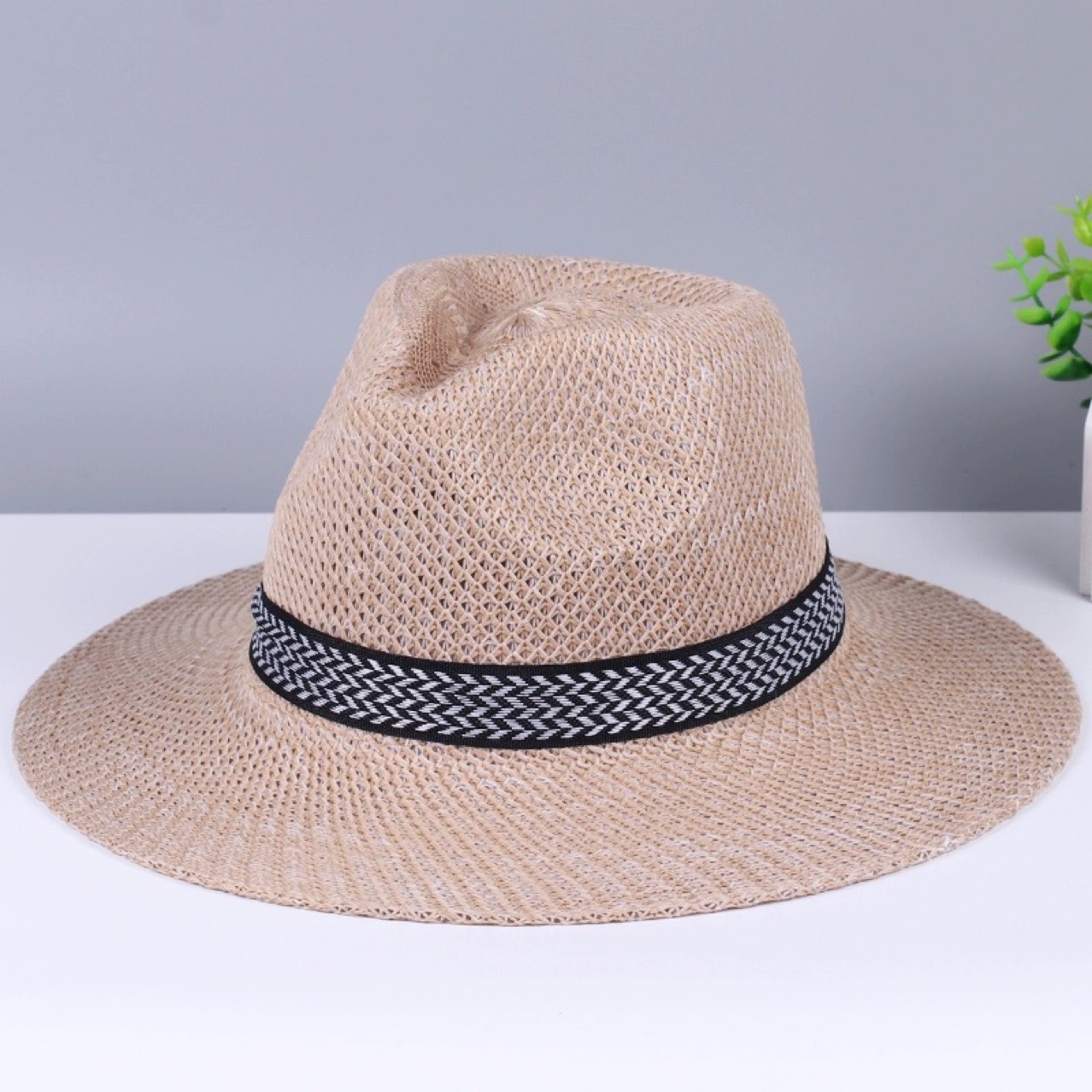 Men's Sun Hat Summer Grass Hat Wide Brim Sunshade Hat Outdoor Sun Hat Wide Edge Fishing Hat Travel Beach Hat