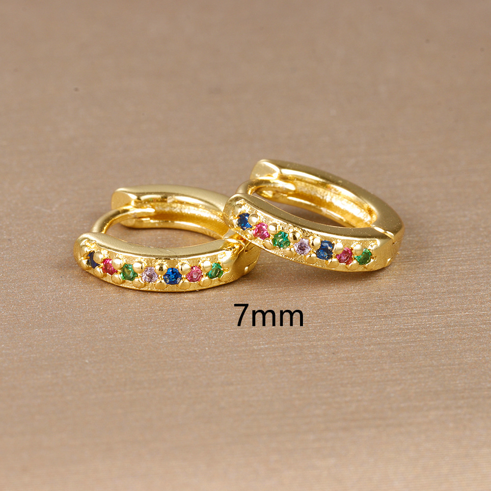 15g Weight Rhinestones Inlay Material Earrings Classification 1 Pair Quantity Daily Occasion Copper Material Geometric Pattern Women's Gender Plating, Inlay Design Simple Style Style 1 Pair Simple Style Geometric Plating Inlay Copper Rhinestones Earrings 15