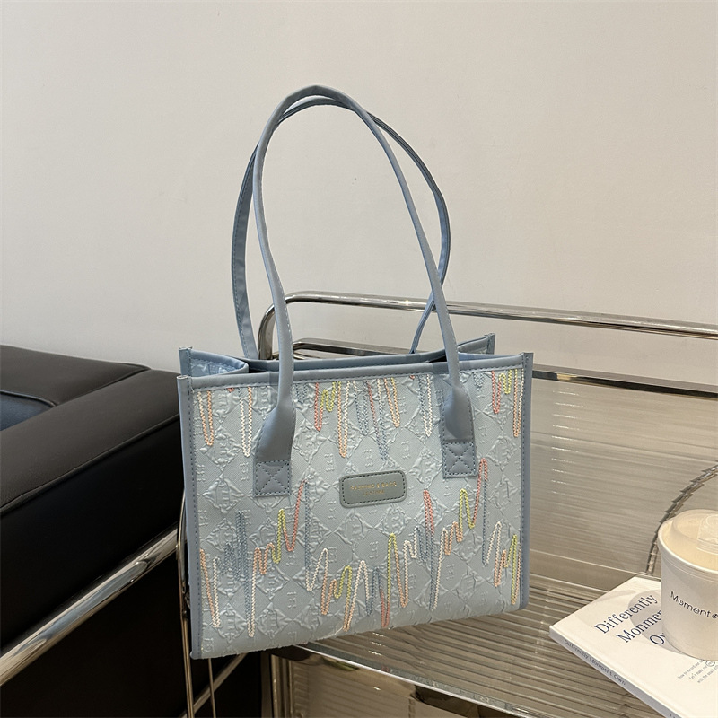 Diseño de moda de hombro 2024, nuevo temperamento de color retro bolsas de brazo de gran capacidad de mamá bolsas de mano
