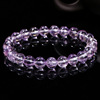 Organic jewelry, fresh crystal with amethyst jade, round beads, bead bracelet, Birthday gift, wholesale