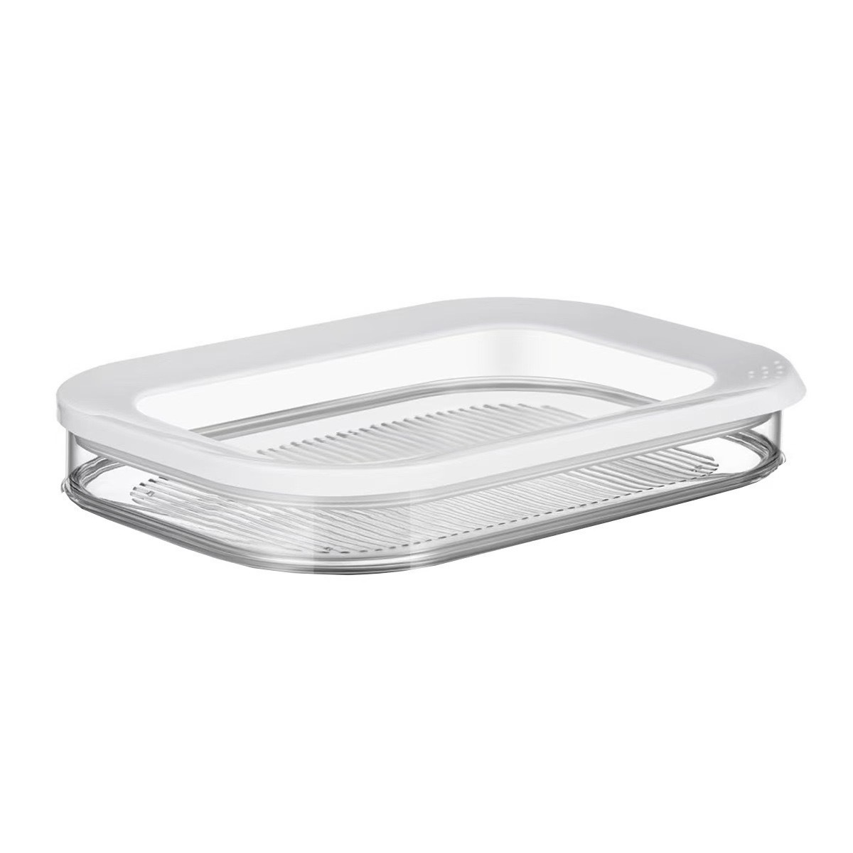 Caja de carne cocinada transfronteriza de venta caliente caja de almacenamiento sellada refrigerador Bacon con cubierta de almacenamiento de alimentos caja de carne cocinada transparente