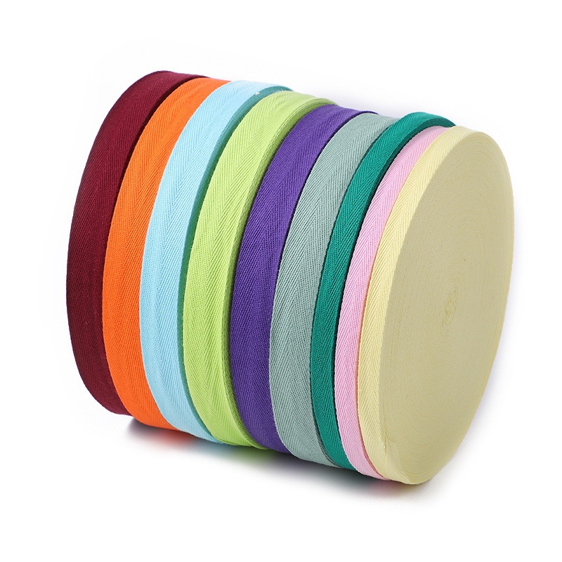 Factory auxiliary wholesale colored 32-count cotton woven tape pure cotton herringbone edge band
