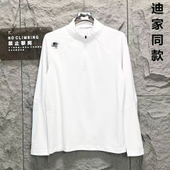 迪家同モデルアウトドア春夏メンズスタンドカラーハーフジッパー