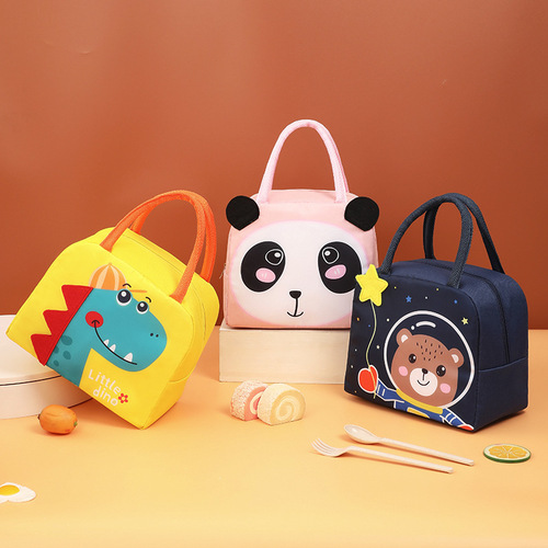 New 3D cartoon lunch bag insulated lunch box bag student lunch bag thickened aluminum foil out-going insulated bag